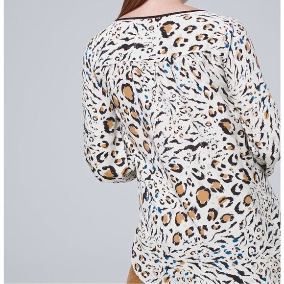 WHBM Leopard Print Blouse size M nwt - Picture 3 of 10